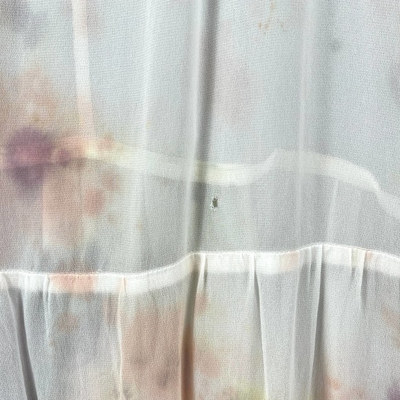 LACAUSA Coco Dress Womens Small White Tie Dye Jewel Wash Tie Shoulder Maxi - Picture 12 of 16